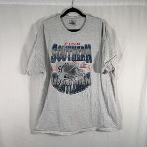 Fine Southern Gentlemen Shirt Men's XXL Grey Graphic Short Sleeve Football